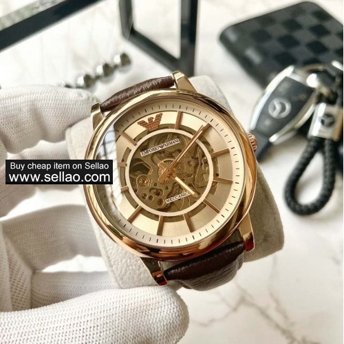 2020 new Fashion hollow out design watch Armani men's  mechanical watch