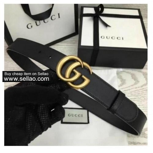 Gucci Lv High quality designer gucci Belt Men Women's Waistband105cm-125cm+box