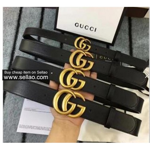 NEW GUCCI BELT GRAPHITE GG BUCKLE BELTS GUCCI BELTS 3.8 3.4 2.3cm WITH BOX