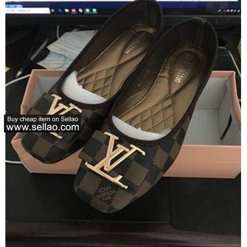 Ms summer fashion LV designer sheepskin leather trigger thong Louis vuitton  sandals 35 to 42