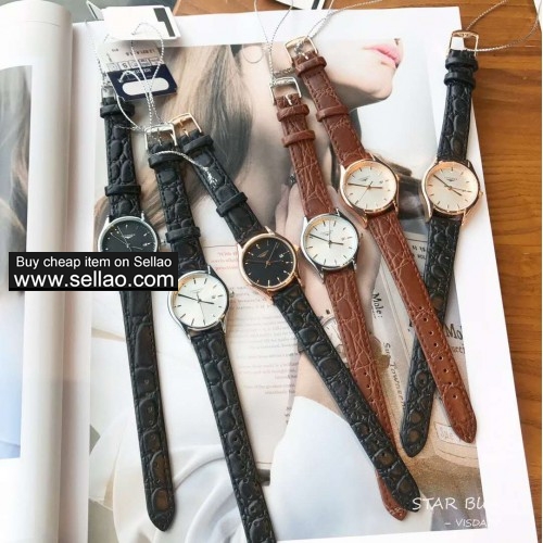Classic fashion longines watch Exquisite leather watchband quartz watch