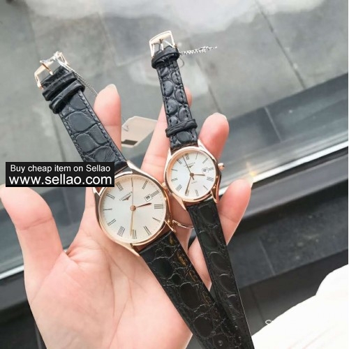 2020 new Classic fashion longines watch Exquisite leather watchband quartz watch
