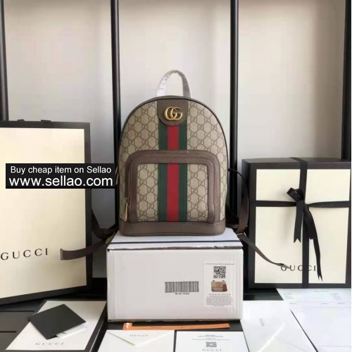 Classic fashion GUCCI GG Supreme Monogram Small Ophidia Backpack Brown GUCCI  bag