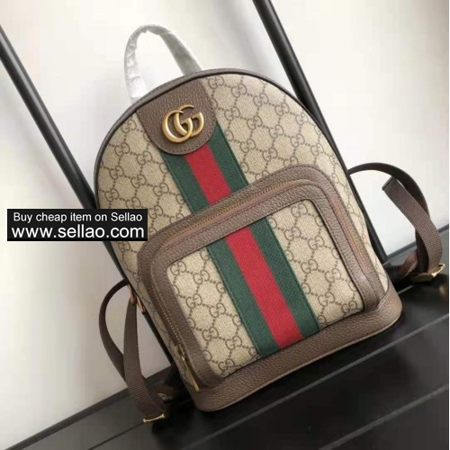 new Classic fashion GUCCI GG Supreme Monogram Small Ophidia Backpack Brown GUCCI  bag