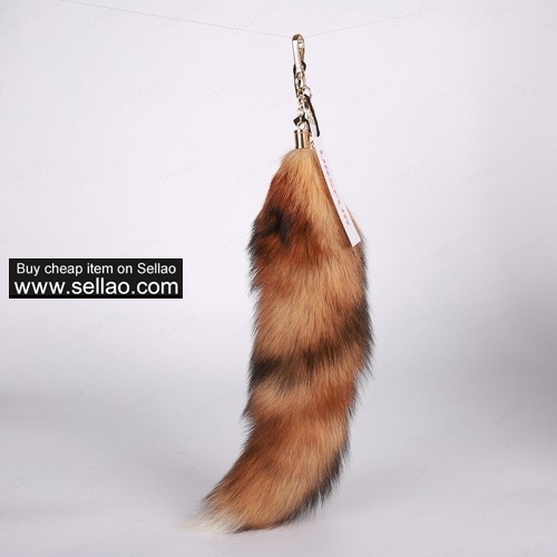 Swift Fox Tails Fur Bag Charm Pendant Cosplay Toy Golden Color 16 inches