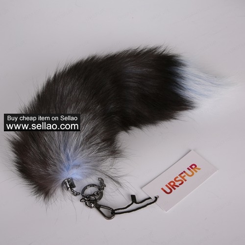 Fox Tail Fur Bag Charm Pendant Cosplay Toy Gun Color 18 inches