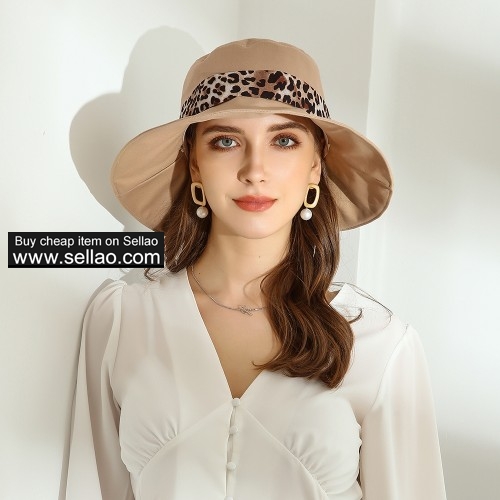 Summer Bucket Hat UPF50+ Beach Hat 100% Cotton Travel Outdoor Sun Protection Cap Camel