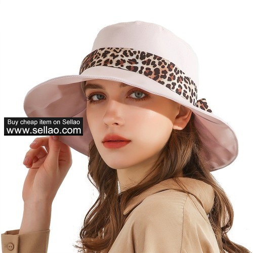 Summer Bucket Hat UPF50+ Beach Hat 100% Cotton Travel Outdoor Sun Protection Cap Pink