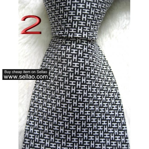 H2-H61  #100%Silk Jacquard Woven Handmade Men's Tie Necktie