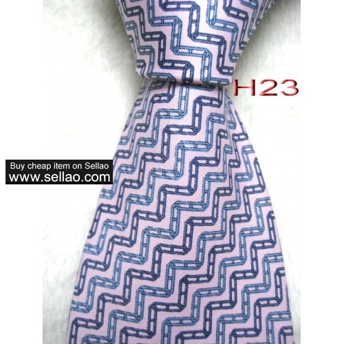 H23  #100%Silk Jacquard Woven Handmade Men's Tie Necktie