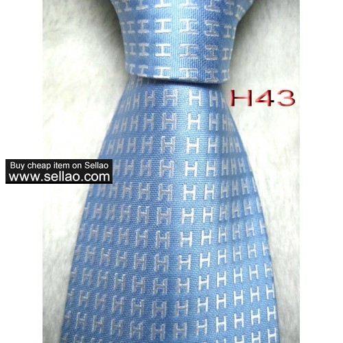 H43  #100%Silk Jacquard Woven Handmade Men's Tie Necktie