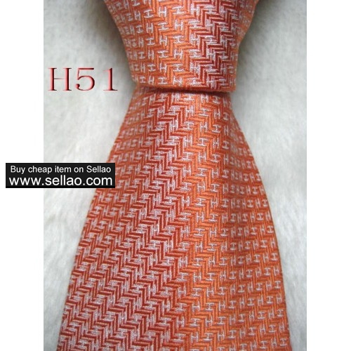 H51  #100%Silk Jacquard Woven Handmade Men's Tie Necktie