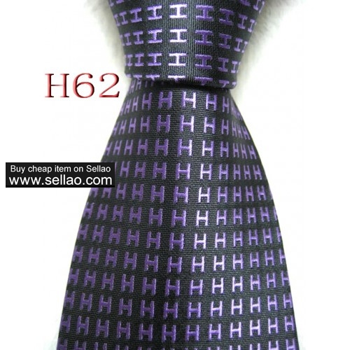 H62  #100%Silk Jacquard Woven Handmade Men's Tie Necktie