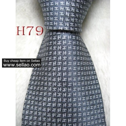 H79  #100%Silk Jacquard Woven Handmade Men's Tie Necktie