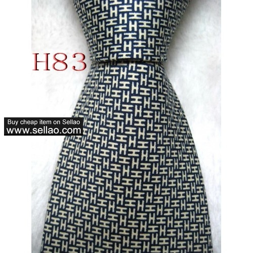 H83  #100%Silk Jacquard Woven Handmade Men's Tie Necktie