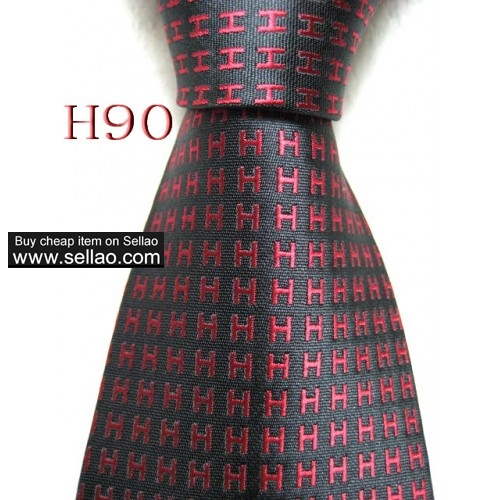 H90  #100%Silk Jacquard Woven Handmade Men's Tie Necktie