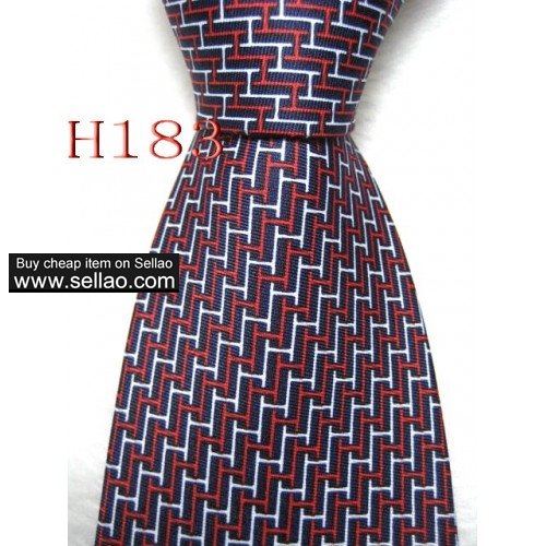 H183  #100%Silk Jacquard Woven Handmade Men's Tie Necktie