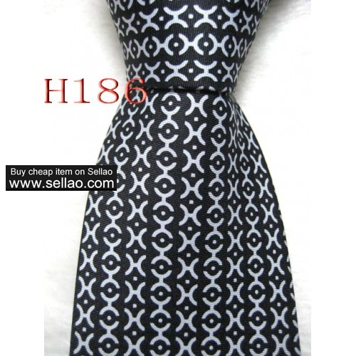 H62-H235  #100%Silk Jacquard Woven Handmade Men's Tie Necktie