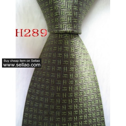 H289  #100%Silk Jacquard Woven Handmade Men's Tie Necktie