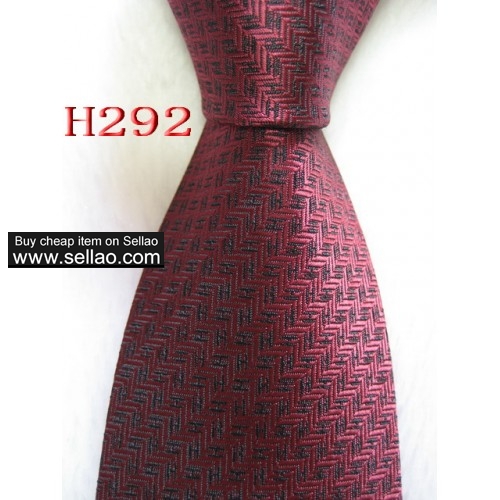 H292  #100%Silk Jacquard Woven Handmade Men's Tie Necktie
