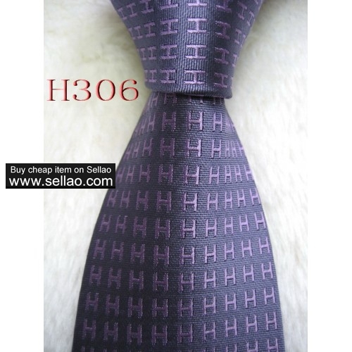 H306  #100%Silk Jacquard Woven Handmade Men's Tie Necktie