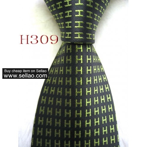 H309  #100%Silk Jacquard Woven Handmade Men's Tie Necktie