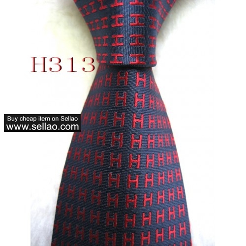 H313  #100%Silk Jacquard Woven Handmade Men's Tie Necktie