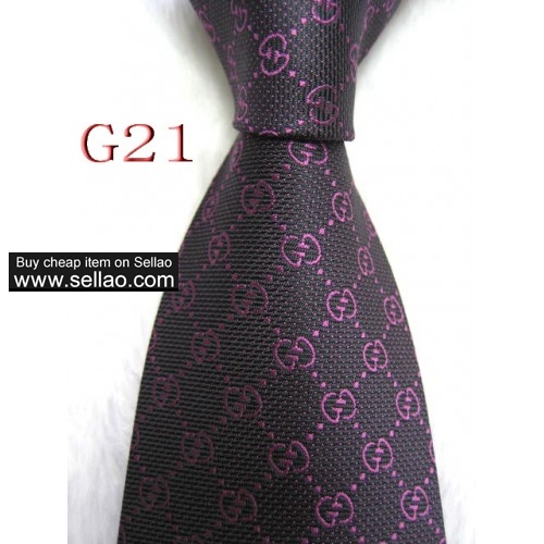 G21  #100%Silk Jacquard Woven Handmade Men's Tie Necktie
