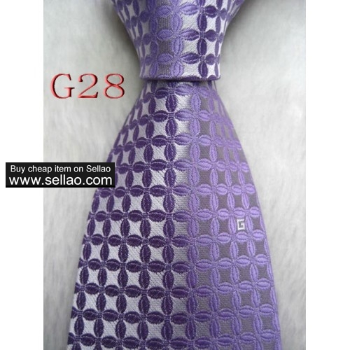 G28  #100%Silk Jacquard Woven Handmade Men's Tie Necktie