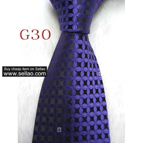G30  #100%Silk Jacquard Woven Handmade Men's Tie Necktie