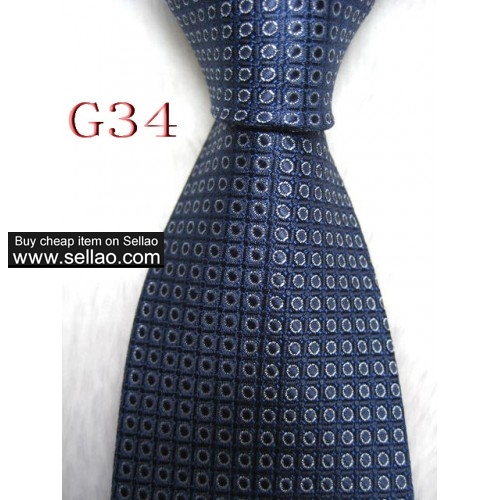G34  #100%Silk Jacquard Woven Handmade Men's Tie Necktie