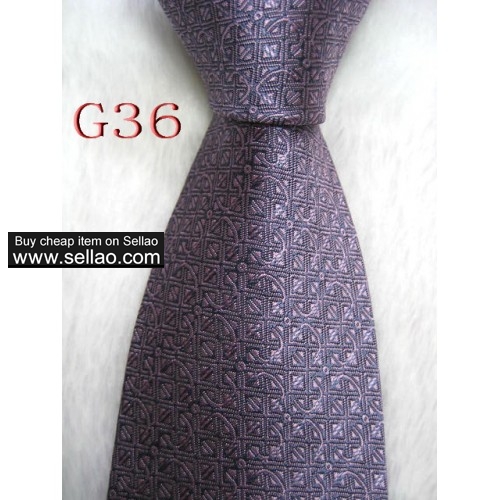 G36  #100%Silk Jacquard Woven Handmade Men's Tie Necktie