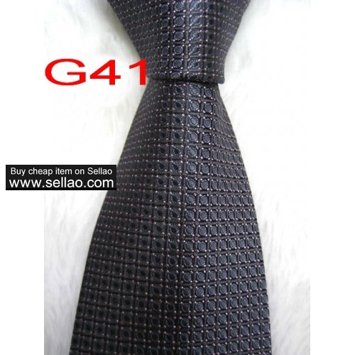 G41  #100%Silk Jacquard Woven Handmade Men's Tie Necktie
