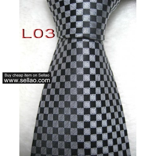 L03  #100%Silk Jacquard Woven Handmade Men's Tie Necktie
