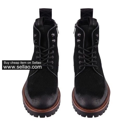 2021 New Men Boots Cow Suede Lace Up Military Boots Men Winter Ankle Lightweight Shoes for Men Autum