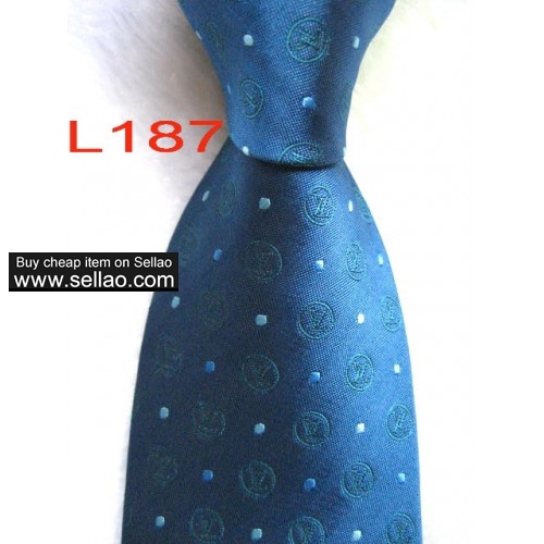 L187  #100%Silk Jacquard Woven Handmade Men's Tie Necktie