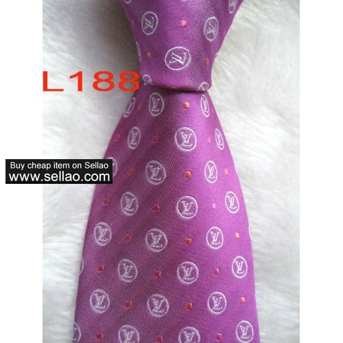 L188  #100%Silk Jacquard Woven Handmade Men's Tie Necktie