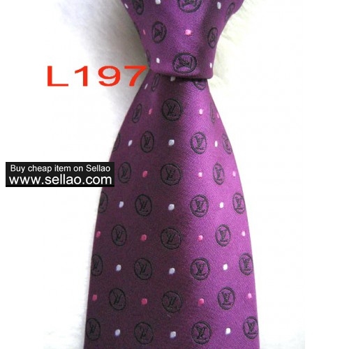 L197  #100%Silk Jacquard Woven Handmade Men's Tie Necktie