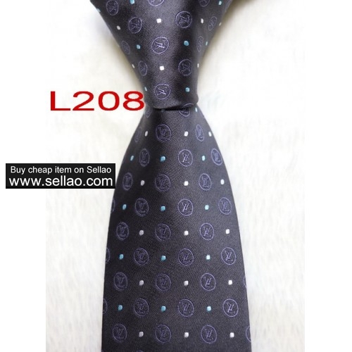 L208  #100%Silk Jacquard Woven Handmade Men's Tie Necktie