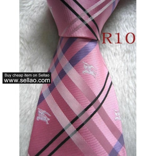 R10  #100%Silk Jacquard Woven Handmade Men's Tie Necktie