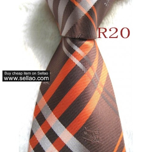 R20  #100%Silk Jacquard Woven Handmade Men's Tie Necktie