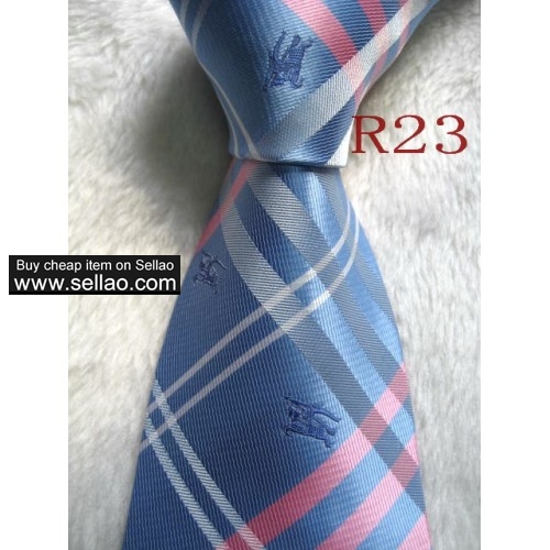 R23  #100%Silk Jacquard Woven Handmade Men's Tie Necktie