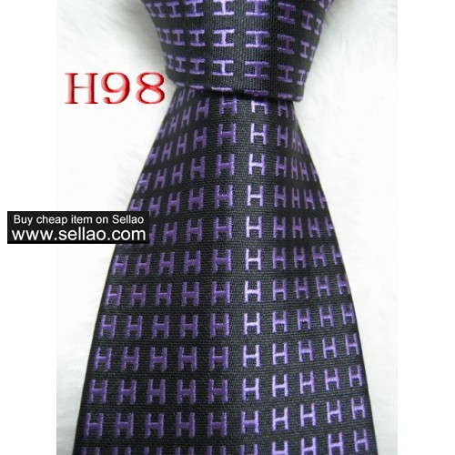 H98  #100%Silk Jacquard Woven Handmade Men's Tie Necktie