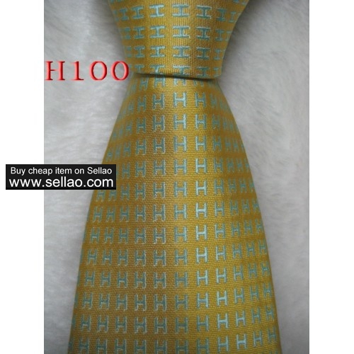 H100  #100%Silk Jacquard Woven Handmade Men's Tie Necktie