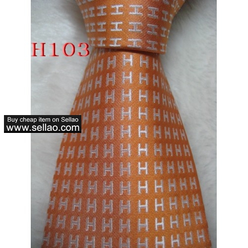 H103  #100%Silk Jacquard Woven Handmade Men's Tie Necktie
