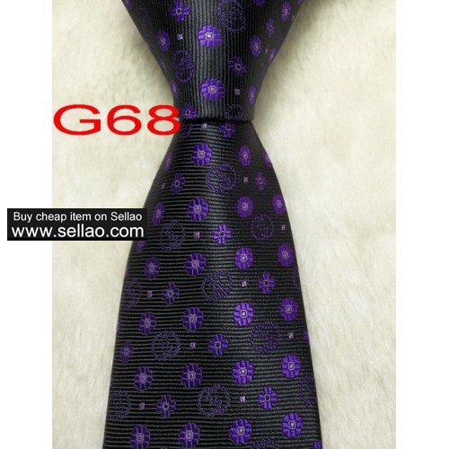G68  #100%Silk Jacquard Woven Handmade Men's Tie Necktie