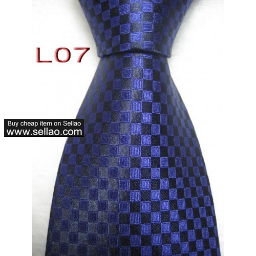 L07  #100%Silk Jacquard Woven Handmade Men's Tie Necktie