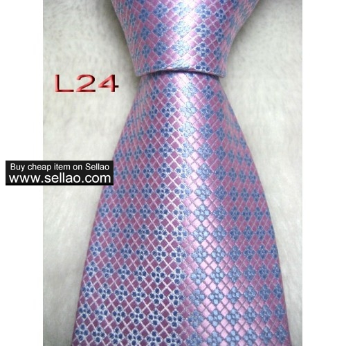 L24  #100%Silk Jacquard Woven Handmade Men's Tie Necktie