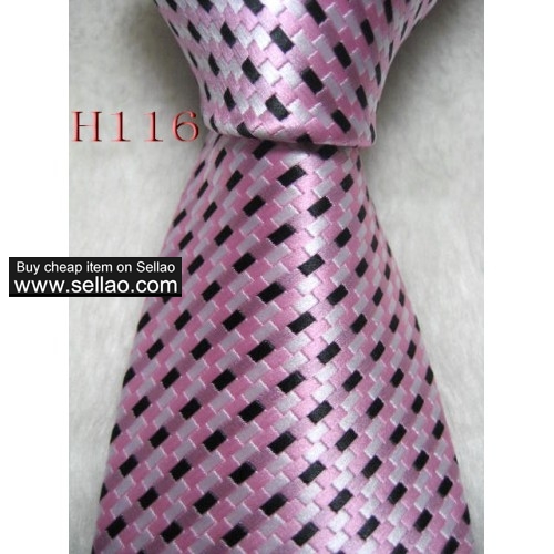 H116  #100%Silk Jacquard Woven Handmade Men's Tie Necktie