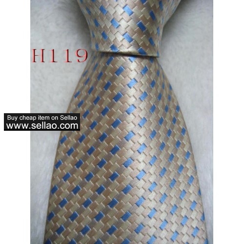 H119  #100%Silk Jacquard Woven Handmade Men's Tie Necktie